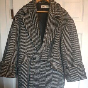 Zara Oversized Houndstooth coat